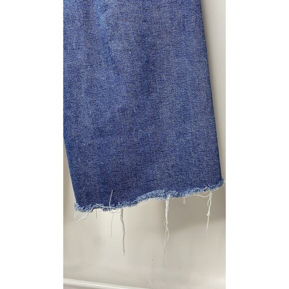 Zara The Marine Straight Jeans Wide Leg High Rise Women's 6 Blue Denim Classic - Picture 2 of 6